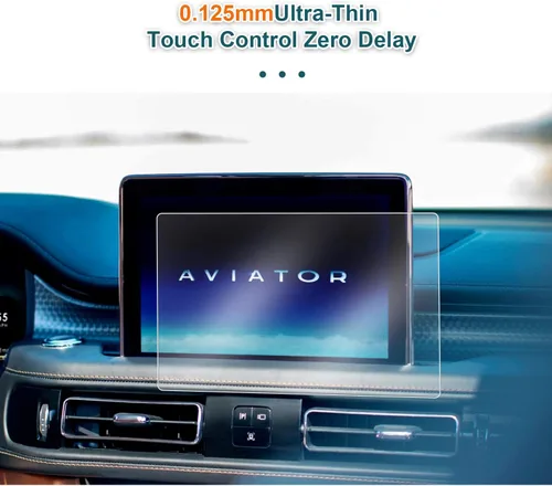 Vista 5 de YEE PIN Lincoln - Protector de pantalla de aviador 2020, protector de pantalla central para pantalla táctil Lincoln Aviator 2020, 2 piezas