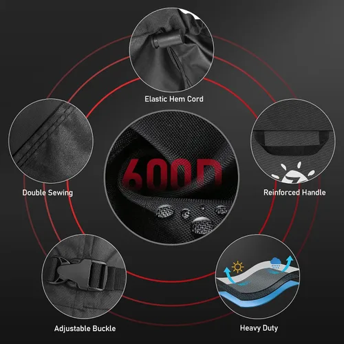 Vista 4 de Zettum Funda para Silla de Salón al Aire Libre - Funda Impermeable para Silla de Descanso de Patio, 600D Resistente y Resistente a la Decoloración
