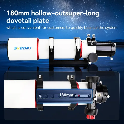 Vista 6 de SVBONY SV550 AP0 Telescope, 80mm ED F6 Triplet Apochromatic Refractor OTA