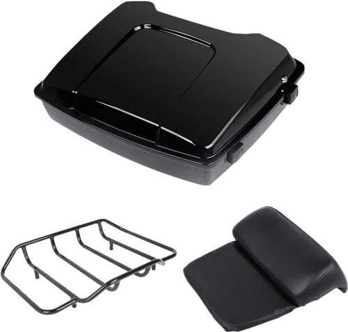 Vista 14 de TCMT Juego de maletero picado de 10.7 pulgadas para Harley Touring 1997-2013 Road King Road Glide Street Glide Electra Glide Pack