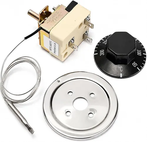Vista 4 de tooloflife - 2 interruptores de control de temperatura AC 250V 16A 122-572 °F, interruptor de termostato capilar universal, control de temperatura