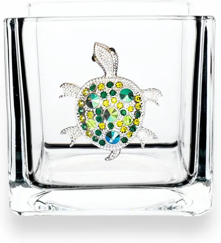 Vista 3 de THE QUEENS' JEWELS Bee Jeweled - Jarrón portavelas de 4 x 4, regalo único para mujeres, cumpleaños, lindo, divertido, cóctel, reina, sin pintar