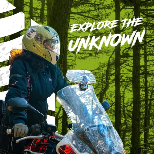 Vista 3 de HWK Chaqueta de motocicleta de aventura/turismo para mujer, chaqueta de motocicleta para mujer con armadura CE para montar en moto enduro