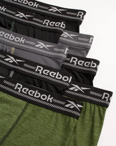 Vista 2 de Reebok Ropa interior para hombre, calzoncillos tipo bóxer de rendimiento (paquete de 8)
