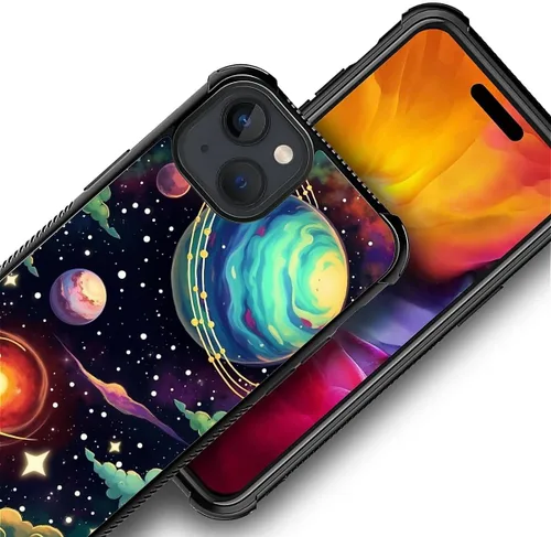 Vista 621 de Funda compatible con iPhone 15, diseño de elefantes africanos, diseño increíble a prueba de golpes, antiarañazos, carcasa trasera de policarbonato