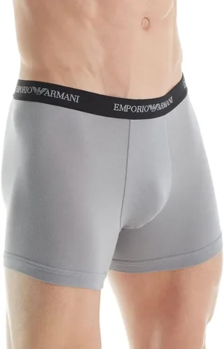 Vista 2 de Emporio Armani Calzoncillos bóxer de algodón para hombre, paquete de 2