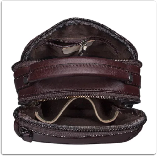 Vista 7 de IVTG Bolso de mensajero de cuero genuino para hombre, bolso bandolera bandolera para trabajo, negocios