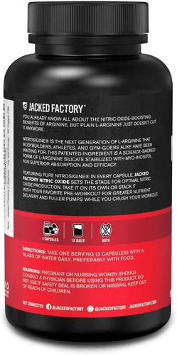 Vista 7 de Jacked Factory Essentials - Potenciador de óxido nítrico, silicato de L-arginina patentado de 1500 mg para antes del entrenamiento para crecimiento