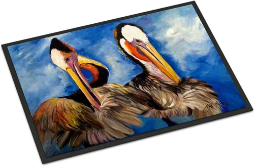 Vista 63 de Caroline's Treasures JMK1017JMAT - Tapete de caza de rana garza azul, 24 x 36 pulgadas, tapete para puerta delantera, interior y exterior