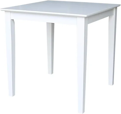 Vista 11 de IC International Concepts Mesa de comedor con parte superior de madera maciza, 30 pulgadas de alto, negro