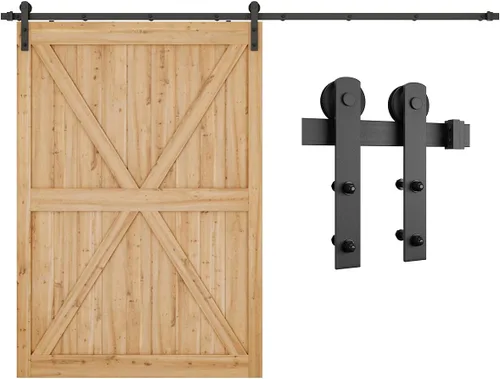 Vista 15 de SMARTSTANDARD Kit de herrajes para puerta corrediza de granero de 4 pies