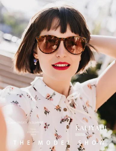 Vista 2 de KALIYADI Gafas de sol polarizadas para mujer, estilo retro redondo vintage y protección UV