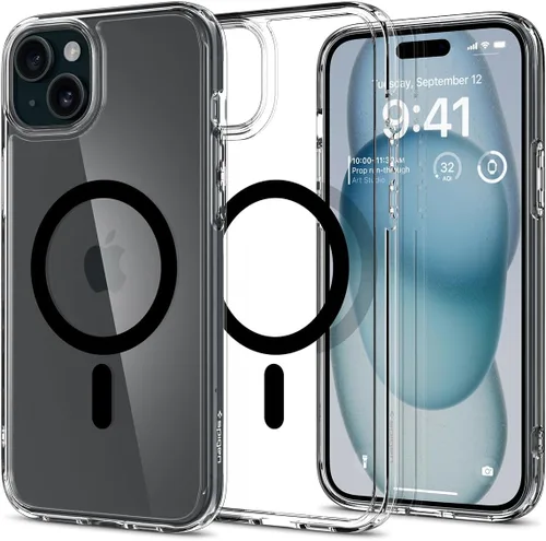 Vista 31 de Spigen Funda para iPhone 13 Mini, ultra híbrida MagFit [antiamarilleo] [compatible con Magsafe] - Transparente