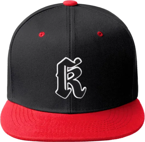 Vista 820 de Daxton Gorra clásica con visera de billete plano con letras del alfabeto inglés antiguo de la A a la Z