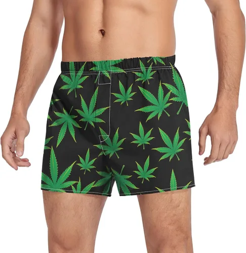 Vista 3 de Calzoncillos tipo bóxer para hombre, suaves, transpirables, tejidos, con botones, tallas S-XXL