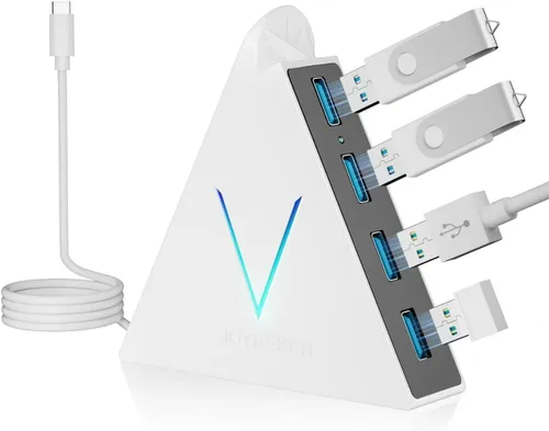 Vista 11 de FlyingVHUB Hub USB 3.0 de 4 puertos, torre concentrador USB con cable extendido de 2 pies, divisor USB para laptop, PC, PS4, PS5, Xbox, mouse