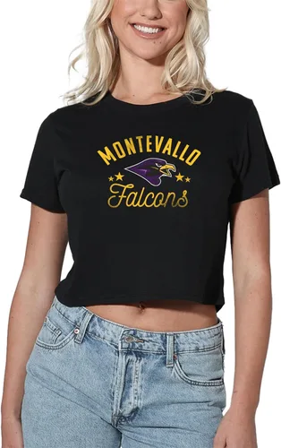 Vista 185 de Colección oficial de camisetas con diseño de mascota desgastada para mujer, color negro Grizzlies del estado de Adams