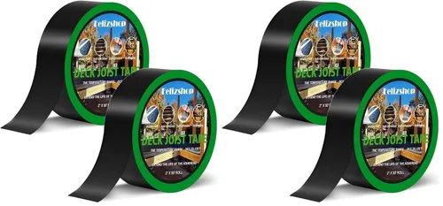 Vista 10 de Cinta de vigueta de cubierta de 2 x 50 pies, cinta adhesiva de butilo para cubierta, impermeable y resistente a la intemperie, cinta intermitente