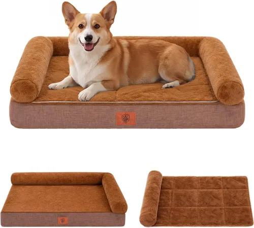 Vista 36 de GTPLAYER Dog Bed, Egg-Crate Foam Pressure Relief with Waterproof Washable Pet Bed 23.6" with 2-in-1 Cooling/Warming Pad, Non-Slip Bottom, Detachable