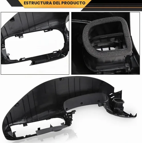 Vista 4 de CNNELL Panel de bisel para tablero compatible con Ford F150 1997-2003/compatible con Ford Expedition 1997-2003 Negro