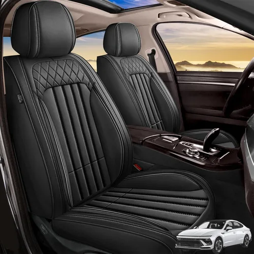 Vista 18 de Fundas de asiento para Kia Optima 2001-2020, asientos delanteros, protector de asiento impermeable, soporte ergonómico de cintura, para decoración
