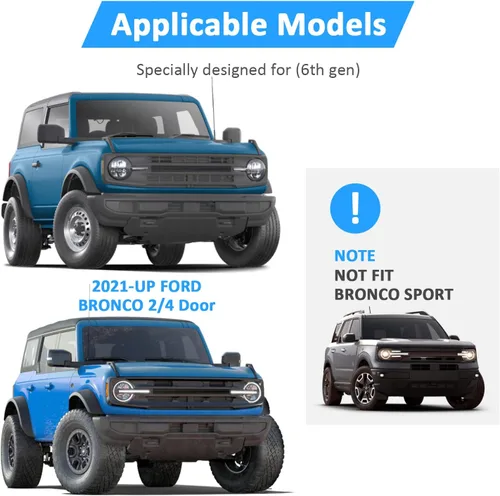 Vista 3 de Wsays Receptor de enganche de remolque de 2 pulgadas, enganches de remolque de remolque clase 3 compatibles con Ford Bronco 2/4 puertas 2021-2024