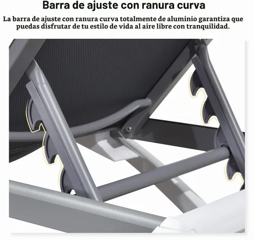 Vista 8 de PURPLE LEAF Patio Chaise Lounge - Silla con brazos de plástico