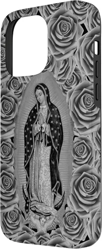 Vista 2 de Funda para iPhone 14 Pro Max Our Lady Virgen De Guadalupe Virgen María Floral
