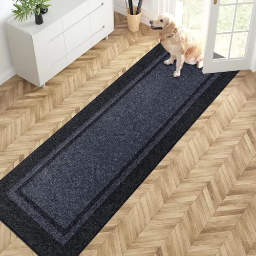 Vista 30 de PURRUGS Tapete para puerta con atrapamiento de suciedad, 20 x 32 pulgadas, antideslizante, lavable a máquina, tapete de entrada, tapete para puerta