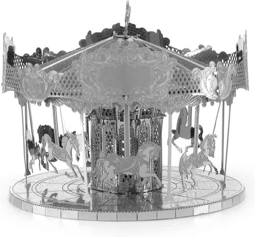 Vista 2 de Modelo de corte láser 3D Fascinations Metal Earth, Merry Go Round