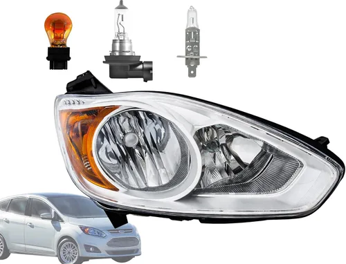 Vista 27 de APA - Conjunto de faros delanteros de repuesto para 2003 2004 2005 03 04 05 Cavalier par de pasajeros derecho y lado izquierdo del conductor Par