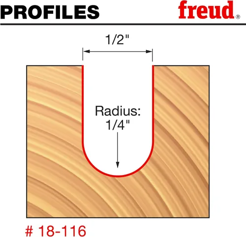 Vista 3 de Freud 18-100 brocas para router, de 18 pulgadas de diámetro con vástago de 14 pulgadas.
