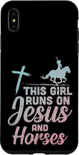 Vista 11 de Funda de regalo para iPhone 16 Girl Runs Jesus Horses Christian Horseback Equestre