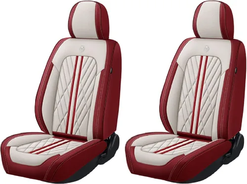 Vista 32 de Juego de fundas de asiento de automóvil de cuero nappa impermeables y transpirables de ajuste universal, cojín protector para vehículo automotriz