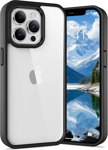 Vista 50 de Vakoo Funda transparente para iPhone 11 Pro Max, antiamarilleo, color negro