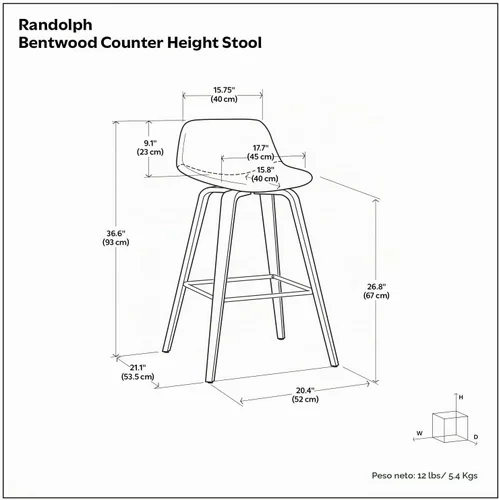 Vista 3 de SIMPLIHOME Randolph - Taburete para mostrador de altura de asiento de 28 Verde ácido