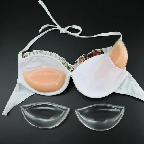 Vista 7 de Insertos de sujetador de silicona, almohadillas de brasier para realzar los senos, inserciones de gel impermeables, reutilizables, levantamiento
