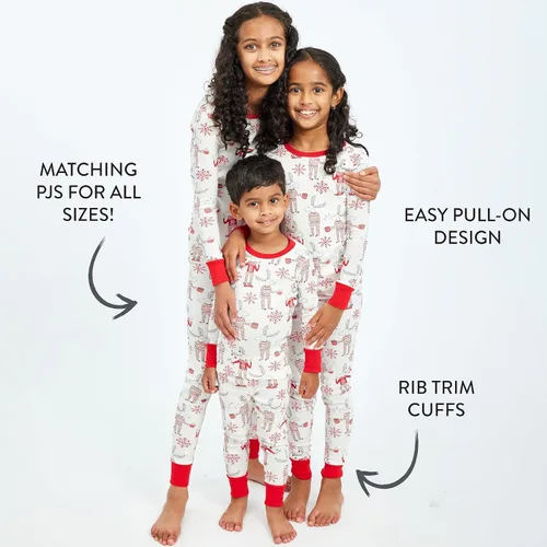 Vista 8 de HonestBaby - Pijama familiar navideña de algodón orgánico