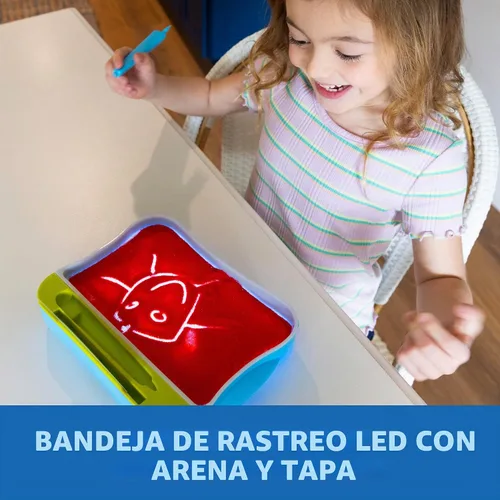 Vista 2 de Educational Insights Centro de rastreo iluminado: rastreo de letras para niños de 3 a 5 años, actividades de aprendizaje preescolar, práctica