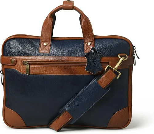 Vista 6 de ADYAN Bolso de mensajero de cuero de 15 pulgadas para portátil para hombres maletín de oficina para hombre y mujer maletines de negocios