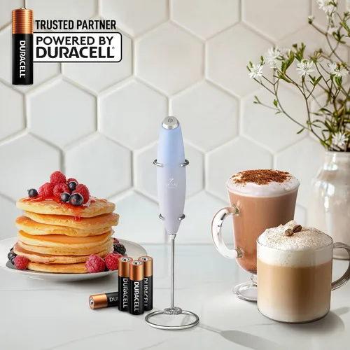 Vista 13 de Zulay Milk Boss Espumador de leche potente manual, hace espuma para latte, batidor para mezclar bebidas, café, miniespumador para capuchino, frappé