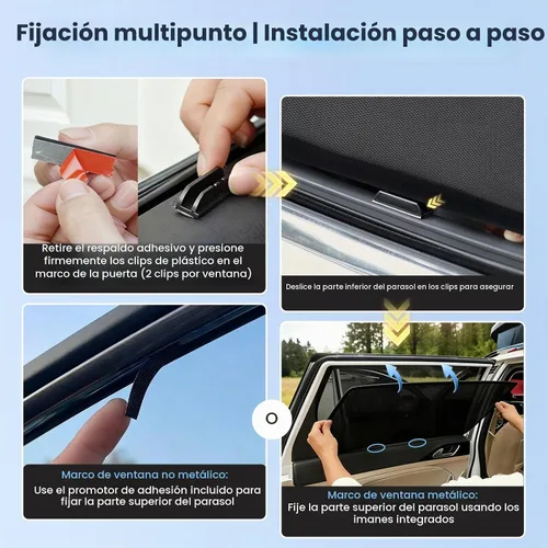 Vista 8 de KUST Persianas de ventana de automóvil para Toyota 4Runner 2011-2023, accesorios de malla transpirable, cubiertas magnéticas de malla transpirable