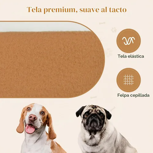 Vista 5 de Sudadera con capucha para perros pequeños, ropa de forro polar cepillado suave y liso, sudadera con capucha para mascotas con bolsillo (café-XS)