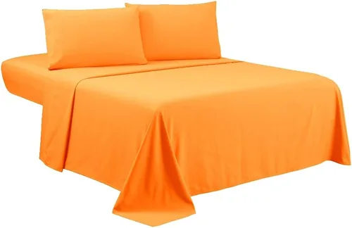 Vista 19 de Sfoothome - Juego de sábanas individuales de lujo para hotel, juego de ropa de cama de 3 piezas, color negro, bolsillo extra profundo, juego de ropa