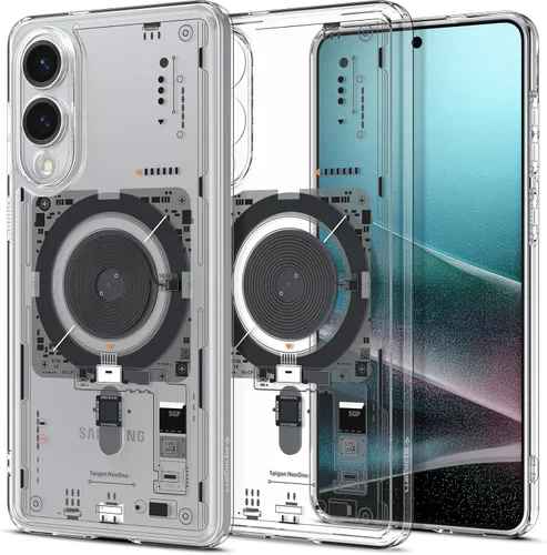 Vista 17 de Spigen Ultra Hybrid Metal Ring MagFit Diseñado para Funda Galaxy S24 Ultra (2024) [Protección de Grado Militar] Compatible con MagSafe - Blanco
