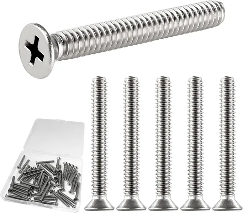 Vista 8 de Tornillos de máquina Phillips de cabeza plana 25 piezas 1/4-20 x 2