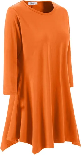 Vista 3 de Topdress Vestido tipo túnica holgada de manga 34 para mujer