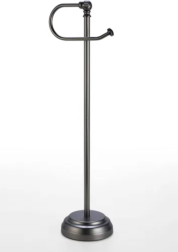 Vista 4 de SunnyPoint Clásico Soporte Independiente para Rollos de Papel Higiénico de Baño (Negro Níquel)