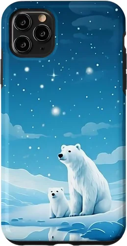 Vista 13 de Polar Bear, Arctic North Pole, Alaska Snow, Cute Polar Bears Case for iPhone 17