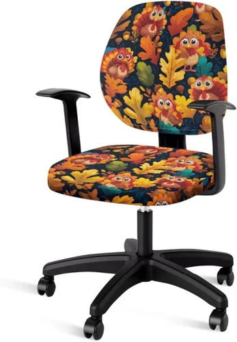 Vista 10 de Funda para silla de oficina, con temática de playa, funda elástica para silla de oficina, funda elástica de 2 piezas, funda para silla